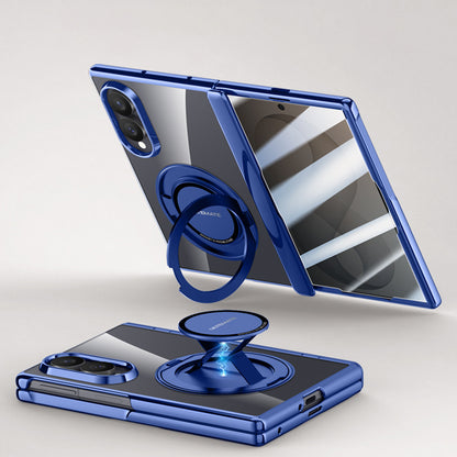 Electroplated Magnetic Ring Kickstand Protective Case