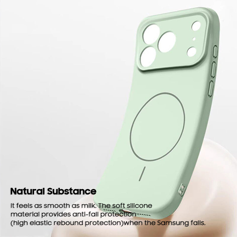 Solid Color Liquid Silicone Case with Kickstand