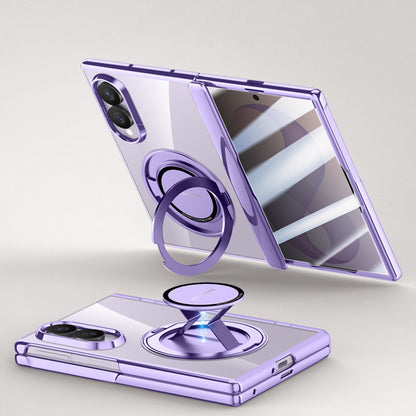 Electroplated Magnetic Ring Kickstand Protective Case
