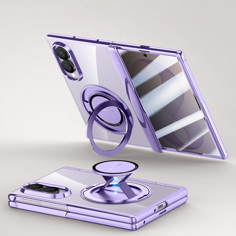 Electroplated Magnetic Ring Kickstand Protective Case