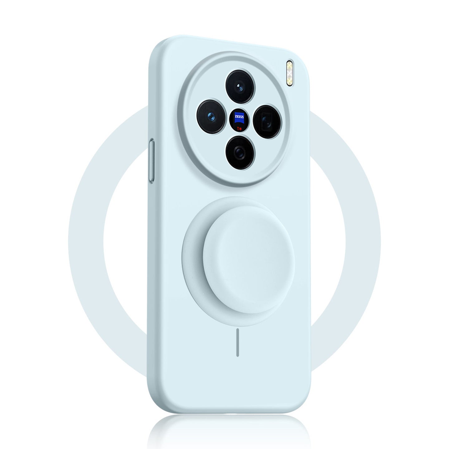 Solid Color Liquid Silicone Case with Kickstand