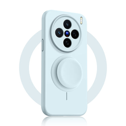 Solid Color Liquid Silicone Case with Kickstand