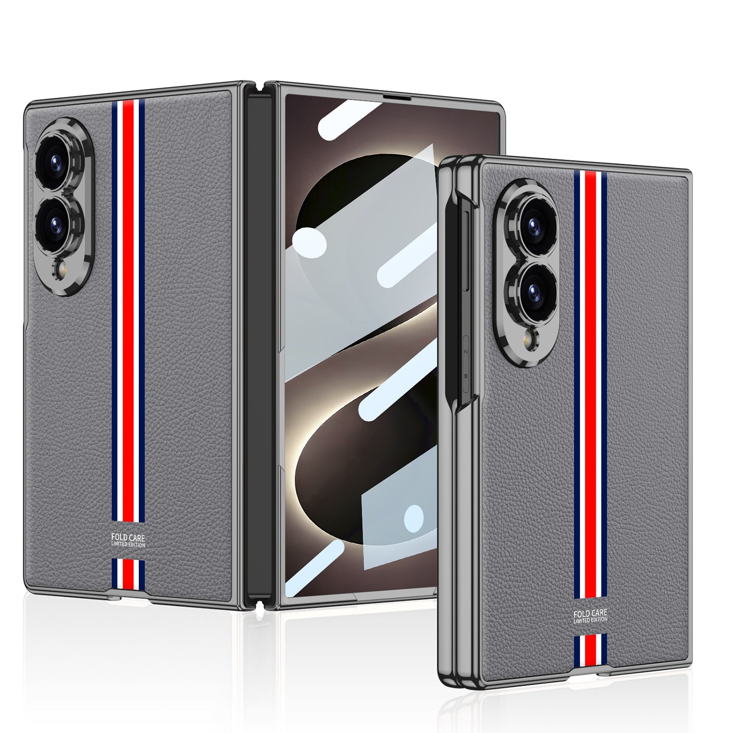 Folding Screen Electroplated Leather Case