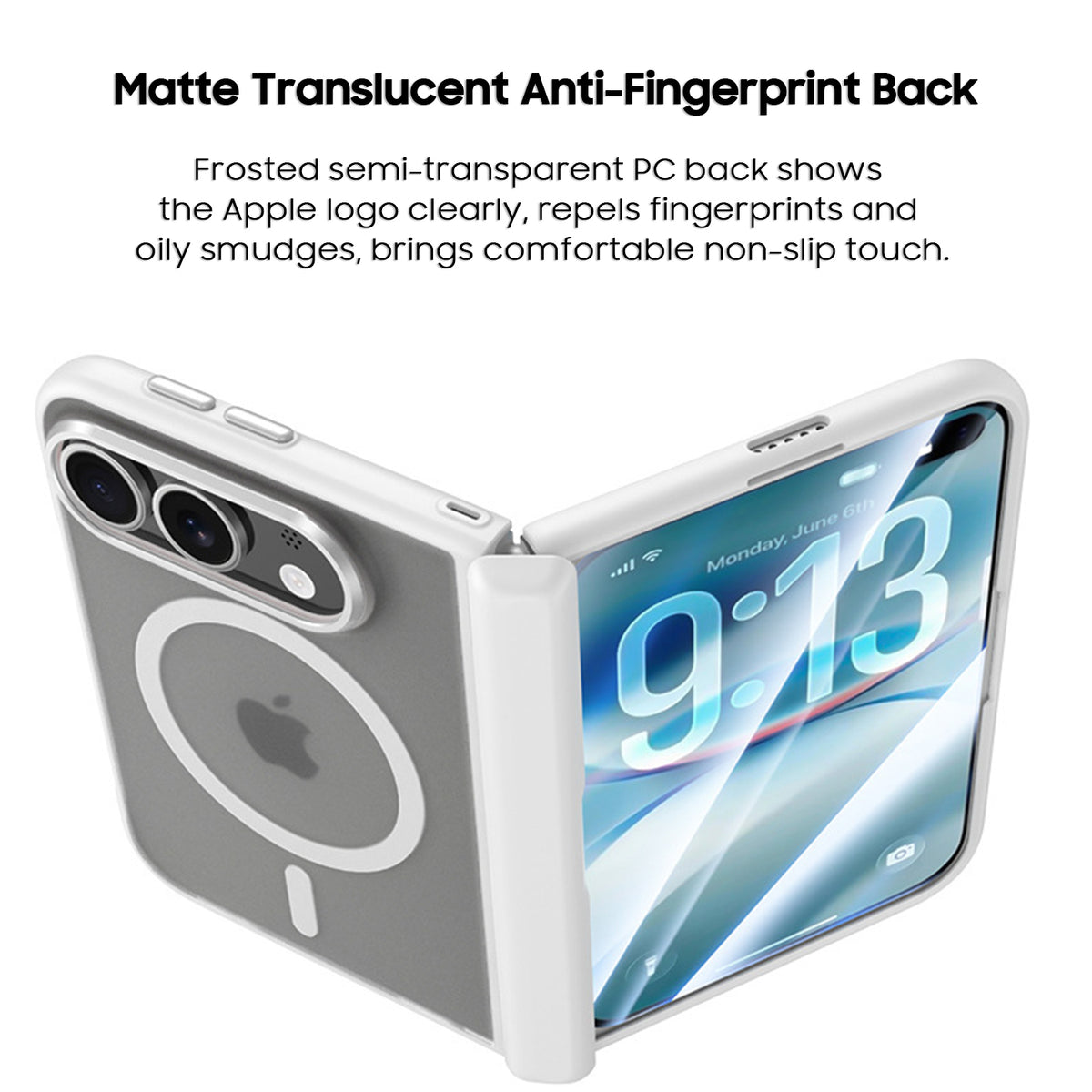 Matte Translucent Foldable Case with MagSafe