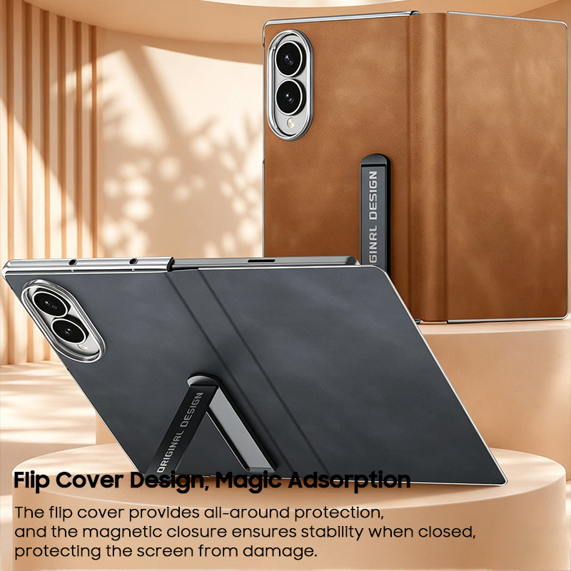 Retro Flip Leather Case with Kickstand