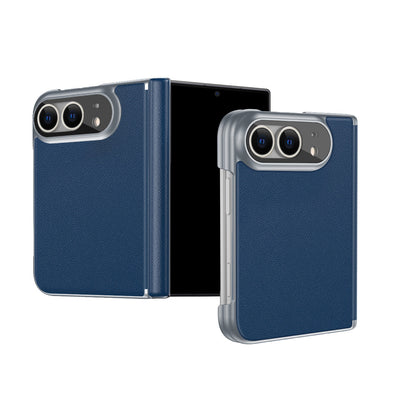 Full-Coverage Hinged Protective Electroplated Leather Case