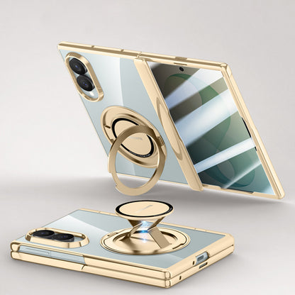 Electroplated Magnetic Ring Kickstand Protective Case