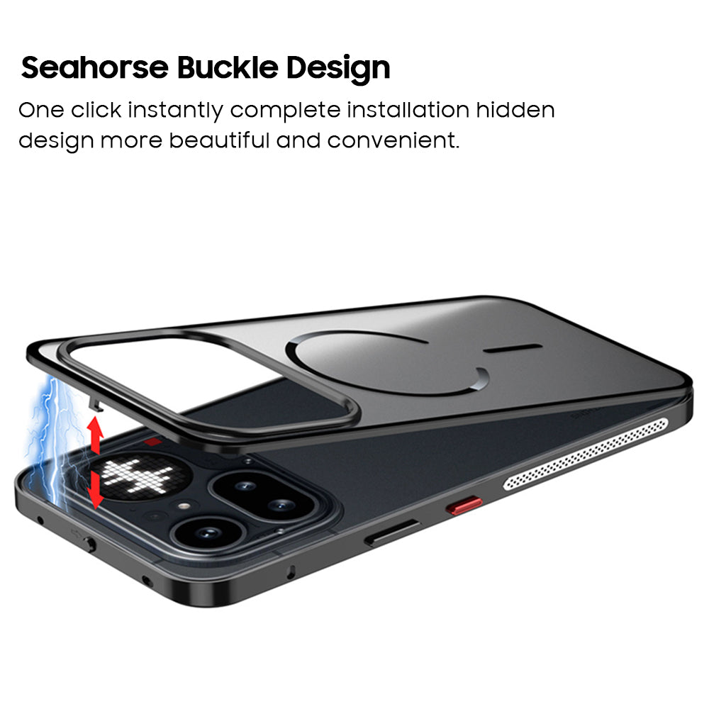 Single-Sided Buckle Metal Frame Case with MagSafe