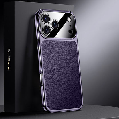 Electroplated Genuine Leather Pebbled Case