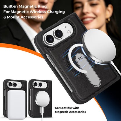Folding Stand Business Leather Case