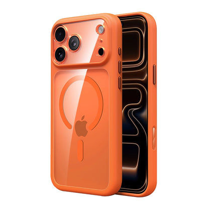 Silicone Frame Anti-Slip Transparent Case with MagSafe