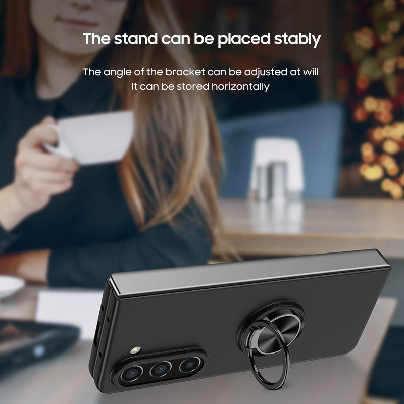 Samsung Galaxy Z Fold Series |  Car Holder Ring Buckle Matte Phone Case