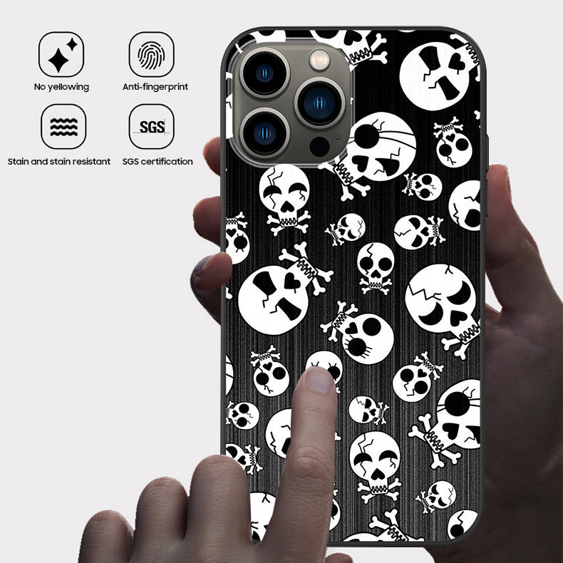 Halloween Series | iPhone Liquid Silicone Painted Soft Case - Skull