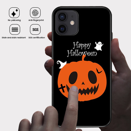 Halloween Series | iPhone Liquid Silicone Painted Soft Case - Devil Pumpkin