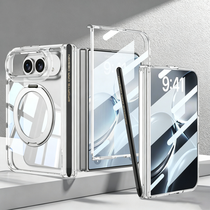 Clear Magnetic Hinge Case For S Pen Slot