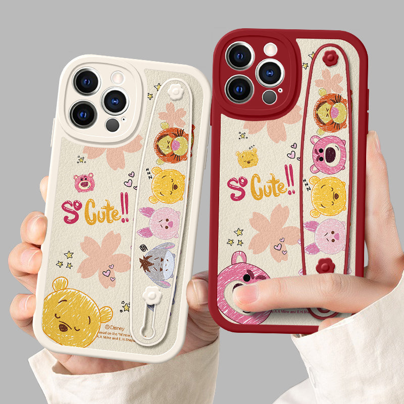 Serie de iPhone | Funda para teléfono con soporte para pulsera de dibujos animados de Disney