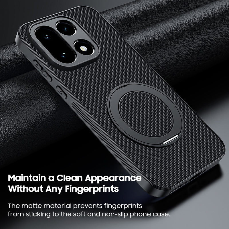 Carbon Fiber Pattern Rotating Bracket Case with MagSafe