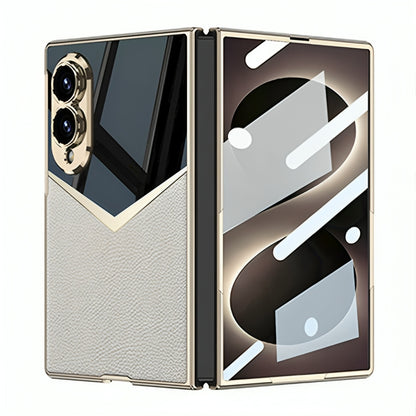 Fashionable Electroplated Stitching Leather Case