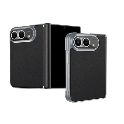 Full-Coverage Hinged Protective Electroplated Leather Case