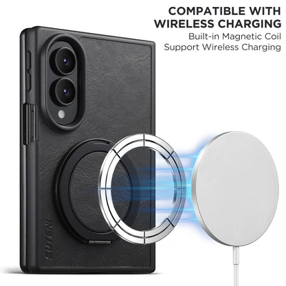 360° Rotating Kickstand Leather Case with MagSafe