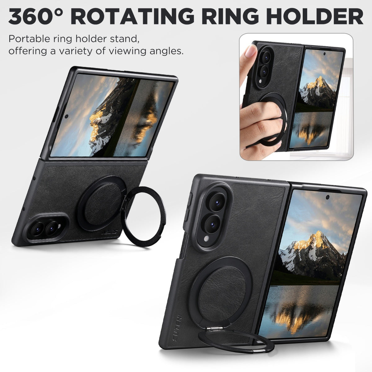 360° Rotating Kickstand Leather Case with MagSafe