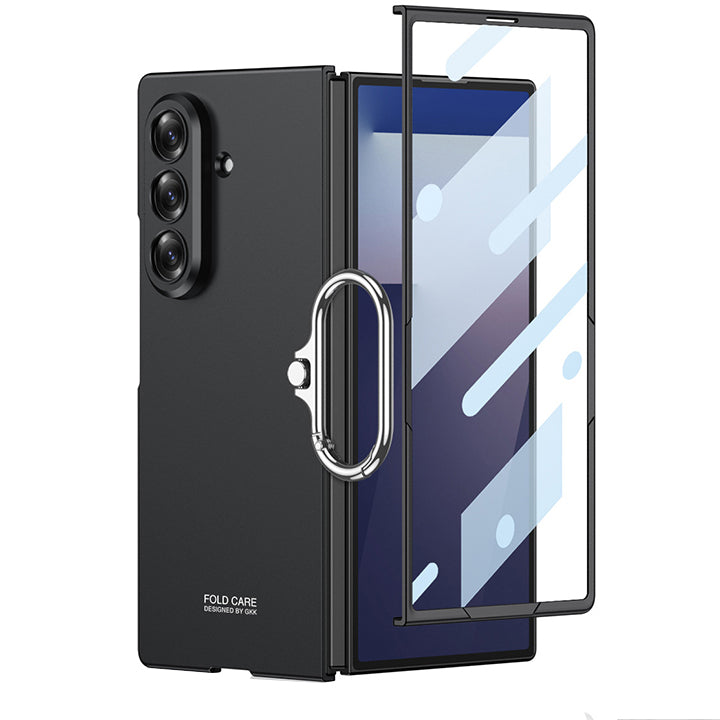 Oval Finger Ring Buckle Stand Frosted Case