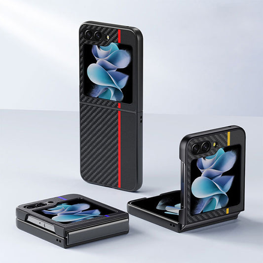 Samsung Galaxy Z Flip Series | Carbon Fiber Pattern Color Matching Mobile Phone Case