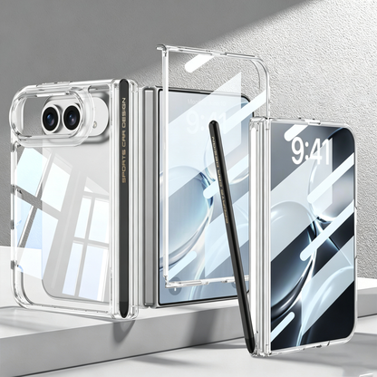 Clear Magnetic Hinge Case For S Pen Slot