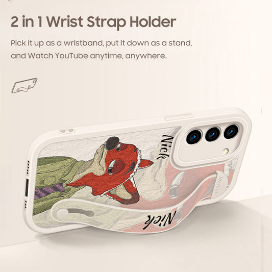 Serie Samsung | Funda para teléfono con pulsera de piel de cordero Zootopia