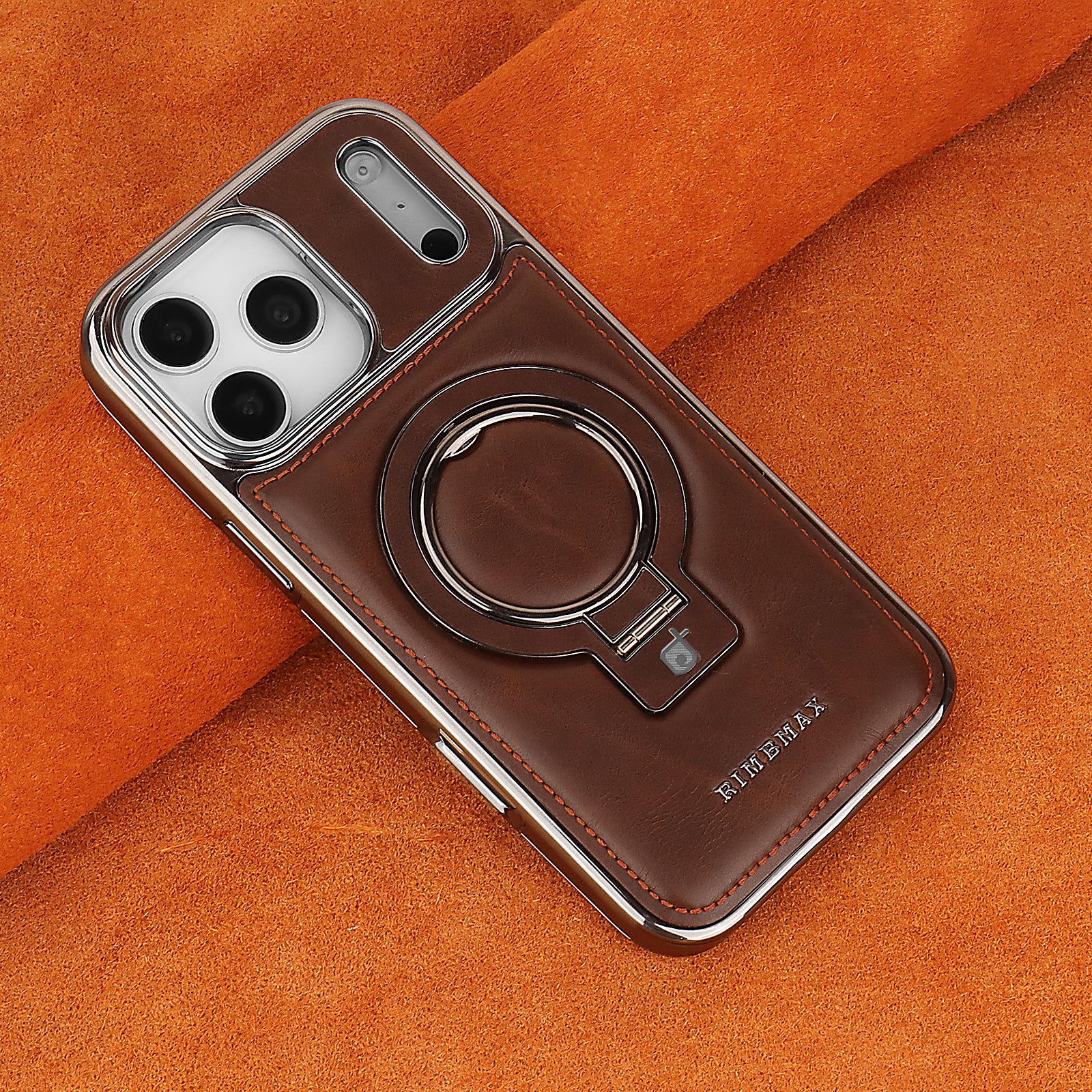 Integrated MagSafe Ring Business Leather Case