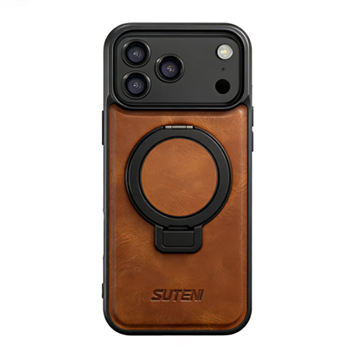 360° Rotating kickstand Leather Case with MagSafe