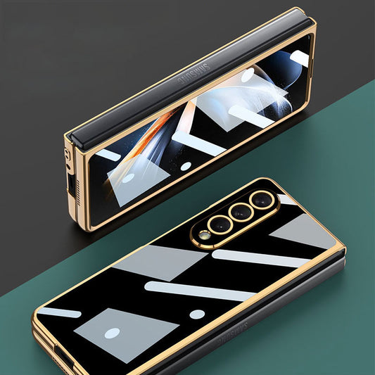 Serie Samsung | Funda para teléfono con galvanoplastia de moda Galaxy Z Fold4 
