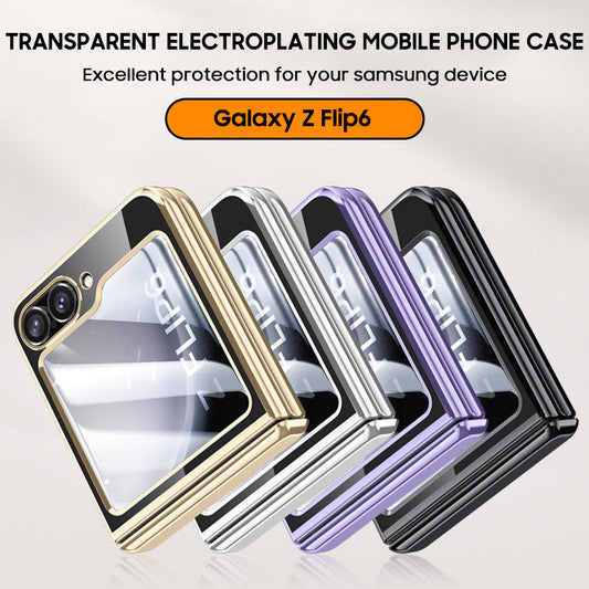 Samsung Series | Galaxy Z Flip6 Transparent Electroplating Mobile Phone Case