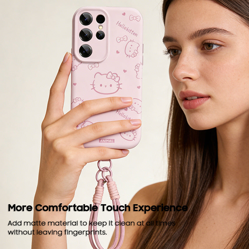 Hello Kitty Liquid Silicone Lanyard Case