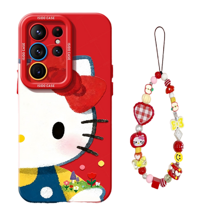 Hello Kitty Liquid Silicone Lanyard Case