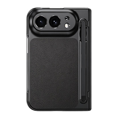Premium Leather Texture Foldable Case with Pen Slot