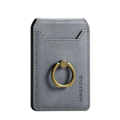 Vintage Leather MagSafe Magnetic Card Wallet