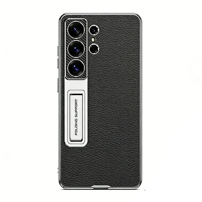 Electroplated Silver-Edged Business Leather Case