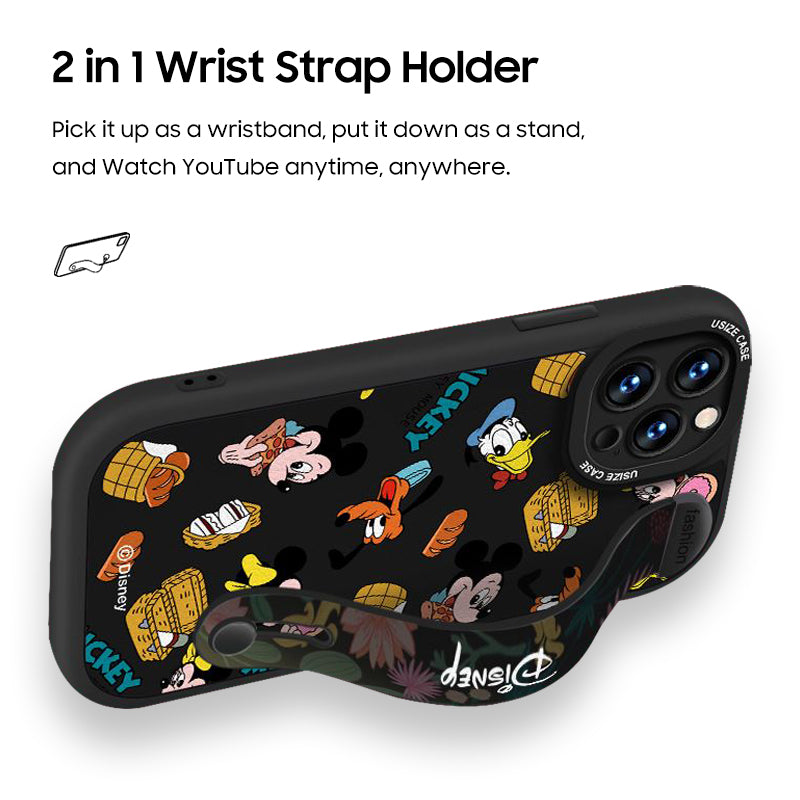 iPhone Series | Disney Wristband Holder Leather Phone Case