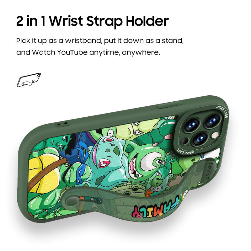 iPhone Series | Disney Cute Wristband Holder Leather Phone Case