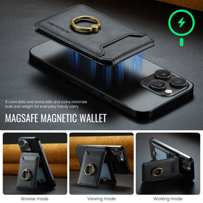 Vintage Leather MagSafe Magnetic Card Wallet
