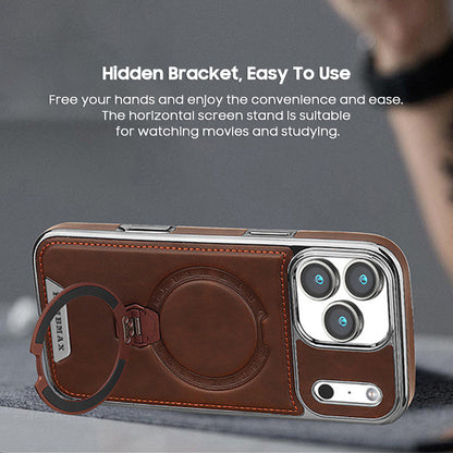 360° Rotating Stand Leather Case with MagSafe