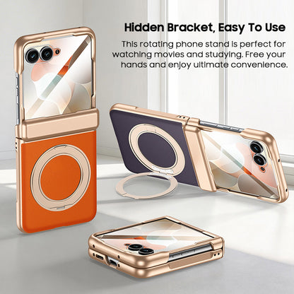 360° Rotating kickstand Leather Case with MagSafe