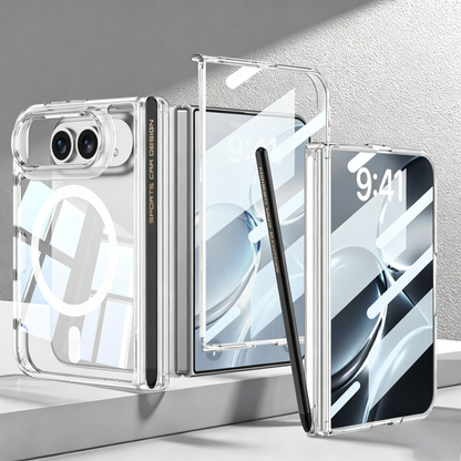 Clear Magnetic Hinge Case For S Pen Slot