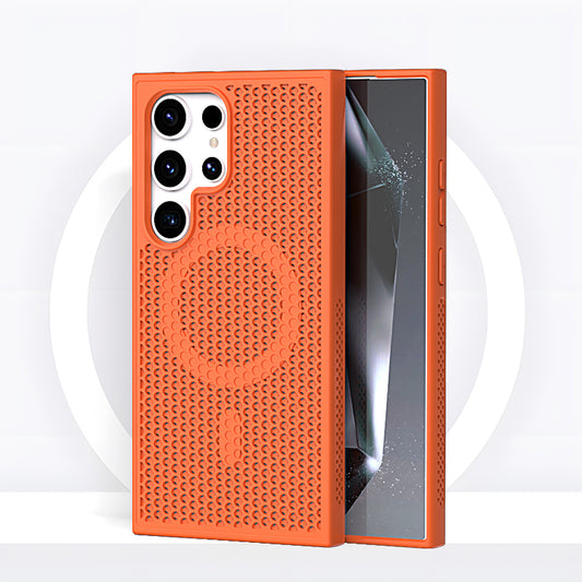 Serie Samsung Magsafe | Caja del teléfono con soporte plegable de disipación de calor 