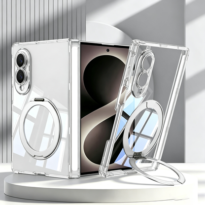 360° Rotating Kickstand Clear Case