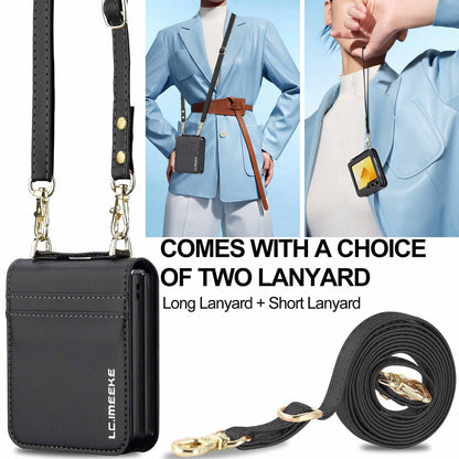 Fashionable Crossbody Card Cell Leather Case