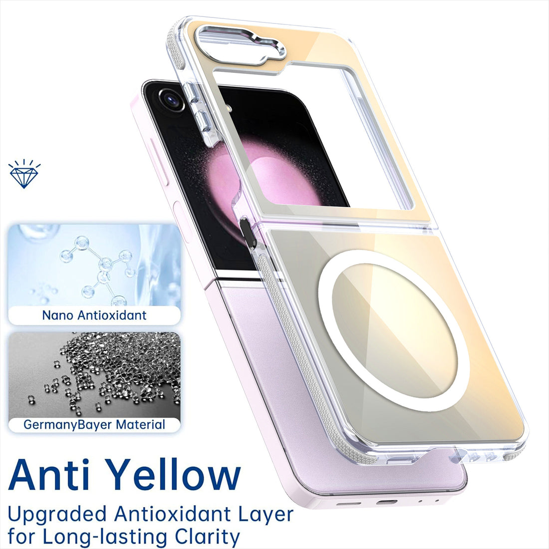 Samsung Galaxy Z Flip Series |  Aurora Laser Gradient Phone Case