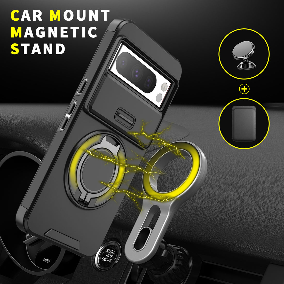 Google Series | Sliding Window Lens Protective Belt Bracket Mobile Phone Case