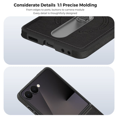 Folding Stand Business Leather Case